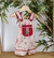 Jardineira Natal Bosque dos Sonhos Vermelho Esporte Fino Bordado Boneco Biscoito Gengibre Infantil Bebê Índigo Trend - comprar online