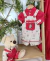 Kit Mãe e Filho Bata ou Body Gola Padre Vermelha e Jardineira Natal Bosque dos Sonhos Bordado Boneco Biscoito Gengibre Vestido Adulto Rainha Vermelho Índigo Trend - comprar online
