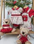 Kit Irmãos Bata ou Body Gola Padre Vermelha e Jardineira Natal Bosque dos Sonhos Bordado Boneco Biscoito Gengibre Vestido Princesa Com Manga Bufante Natal Bosque dos Sonhos e Laço Vermelho Índigo Trend - comprar online