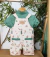Kit Mãe e Filho Bata ou Body Gola Padre Verde Oliva e Jardineira Natal Bosque dos Sonhos Vestido Adulto Verde Oliva Alcinha Charlotte Índigo Trend - Índigo Trend