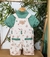 Conjunto Bata ou Body Gola Padre Verde Oliva e Jardineira Natal Bosque dos Sonhos Índigo Trend - loja online