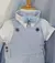 Kit Mãe e Filho Vestido França Azul Bebê Alcinha Charlotte e Camisa Social ou Body Branca Jardineira e Gravata Borboleta Azul Bebê França Índigo Trend - comprar online