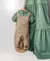 Kit Mãe e Filho Bata ou Body Gola Padre Verde Oliva Jardineira Verde Caqui Esporte Fino e Vestido Adulto Rainha Verde Oliva Índigo Trend - comprar online