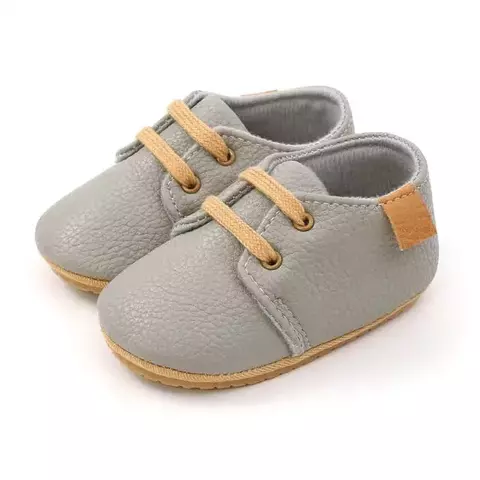Sapatinho Cinza Cadarço Esporte Fino Dropshipping
