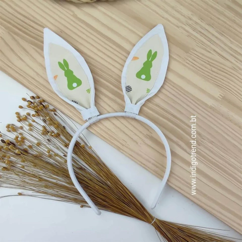 Tiara Orelha Coelho Colors Verde Adulto Infantil Bebê Índigo Trend