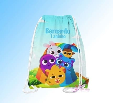 Saquinho Sacolinha Mochilinha Lembrancinha Personalizada Índigo Trend