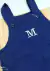 Jardineira Azul Marinho Personalizada com a Inicial do Nome Bordado Esporte Fino Infantil Bebê Índigo Trend - comprar online