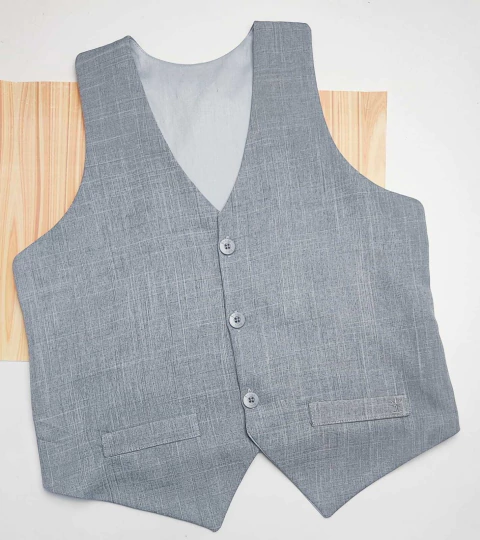 Colete Cinza Claro Europa Adulto Infantil Bebê Índigo Trend - comprar online