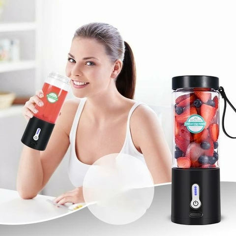 Liquidificador portátil recarregável usb 530ml para sucos e shakes