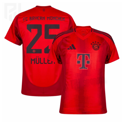Camisa Bayern de Munique Home 2024/25 Müller 25 - Versão Torcedor Masculino - Adidas - Vermelha - comprar online