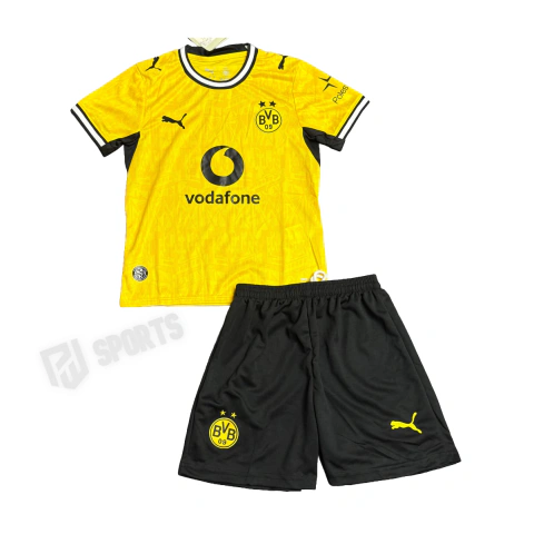 Kit Infantil Borussia Dortmund Home 2026/2027 - Versão Torcedor Unissex - Puma - Camisa e Shorts Amarelo
