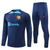 Conjunto de Treino Inverno Barcelona 22/23 - Jaqueta e Calça - Torcedor Masculino - Nike - Azul Escuro com detalhes em Azul Claro