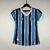 Camisa Grêmio Casa 23/24 - Versão Torcedora Feminina - Umbro - Azul com detalhes Listrados em Branco e Preto - comprar online