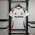 Camisa branca do Legia Varsóvia Home 24/25, versão torcedor masculino, com detalhes em verde e vermelho e logo da Adidas.