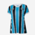 Camisa Grêmio Casa 23/24 - Versão Torcedora Feminina - Umbro - Azul com detalhes Listrados em Branco e Preto