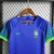 Kit Infantil Brasil Fora 2022/23 - Versão Torcedor Masculino - Nike - Camisa Azul + Calção Branco - PW Sports - Loja de Artigos Esportivos