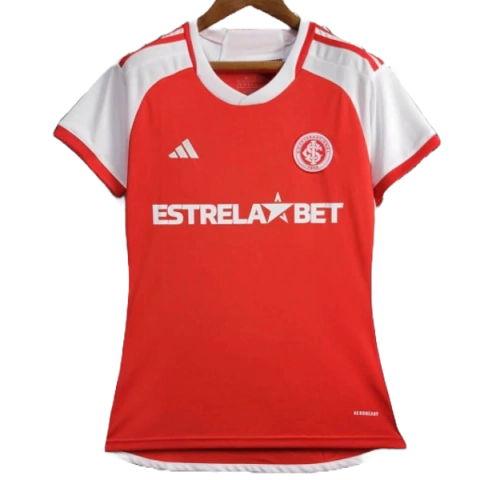 Camisa Internacional Casa 23/24 - Versão Torcedora Feminina - Adidas - Vermelha