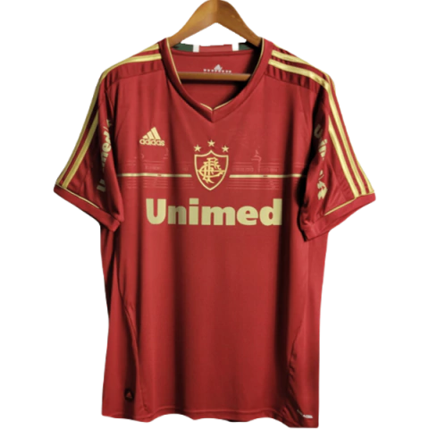 Camisa Fluminense Terceira 2012 - Versão Retrô Masculino - Adidas - Vermelho com detalhes em Dourado