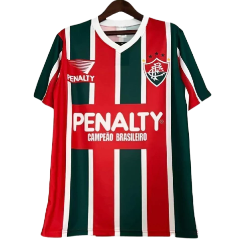 Camisa Fluminense Casa 1993 - Versão Retrô Masculino - Penalty - Vermelho, Verde e Branco