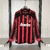 Camisa Milan Casa 06/07 Manga Longa - Versão Retrô Masculino - Adidas - Vermelha com Listras Pretas - comprar online