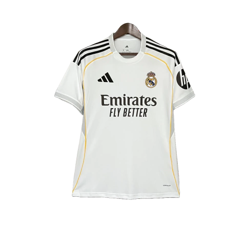 Camisa Real Madrid Home 2025/2026 - Versão Torcedor Masculino - Adidas - Branca - comprar online