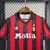 Camisa Milan Casa 1993/1994 - Versão Retrô Masculino - Lotto - Vermelha e Preta - Listrada