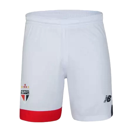Calção São Paulo Casa 24/25 - Torcedor Masculino - New Balance - Branco