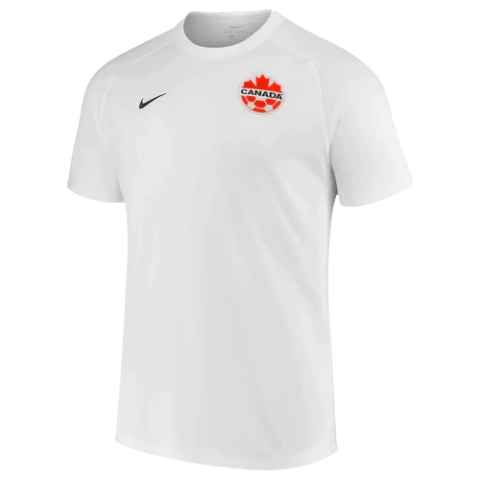 Camisa Canadá Fora Copa do Mundo 2022 Patchs Opcionais - Versão Torcedor Masculino - Nike - Branco