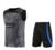 Conjunto de Treino Verão Barcelona 22/23 - Camisa Regata e Calção - Torcedor Masculino - Nike - Cinza Escuro e Preto