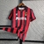 Imagem do Camisa Milan Casa 1993/1994 - Versão Retrô Masculino - Lotto - Vermelha e Preta - Listrada