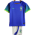 Kit Infantil Brasil Fora 2022/23 - Versão Torcedor Masculino - Nike - Camisa Azul + Calção Branco