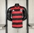 Camisa regata do Flamengo na cor preta com listras vermelhas, versão torcedor masculino, modelo 2025/2026 da Adidas.