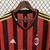 Camisa Milan Casa 13/14 Manga Longa - Versão Retrô Masculino - Adidas - Preto com Listras Vermelhas - PW Sports - Loja de Artigos Esportivos