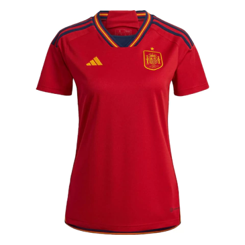 Camisa Espanha Casa "Copa do Mundo 2022" Patchs Opcionais - Versão Torcedora Feminina - Adidas - Vermelho