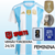 Camisa Argentina Casa 24/25 Patchs Opcionais - Versão Torcedora Feminina - Adidas - Azul e Branco - Listrada