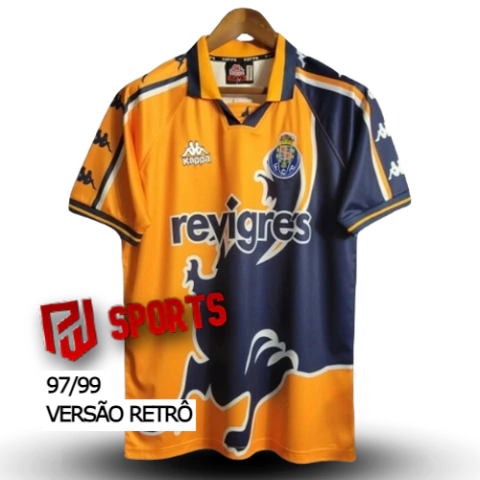 Camisa Porto Fora 97/99 - Versão Retrô Masculino - Kappa - Laranja