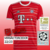 Camisa Bayern de Munique Casa 22/23 - Versão Torcedor Masculino - Adidas - Vermelho com Listras Angulares Brancas