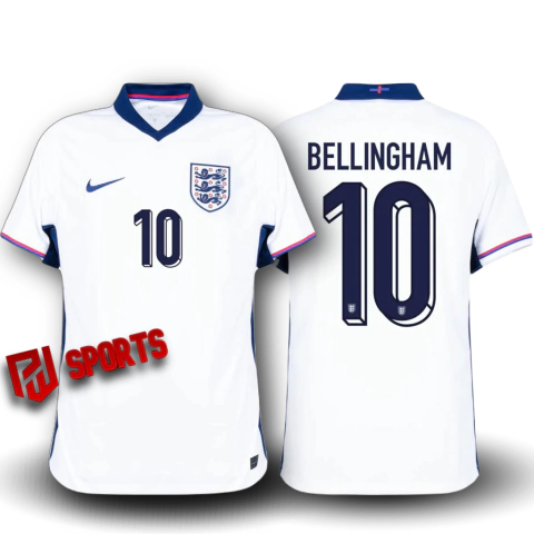 Camisa Inglaterra Casa Bellingham #10 24/25 - Versão Torcedor Masculino - Nike - Branco