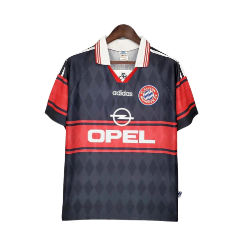 Camisa Bayern de Munique Home 1997/1999 - Versão Retrô Masculino - Adidas - Azul e Vermelho