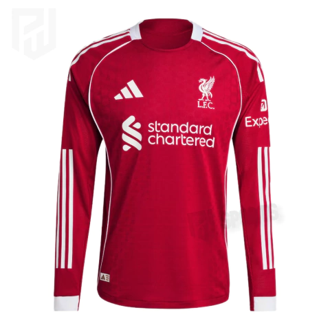 Camisa Liverpool Home 2025/26 Manga Longa - Versão Jogador Masculino - Adidas - Vermelha - comprar online
