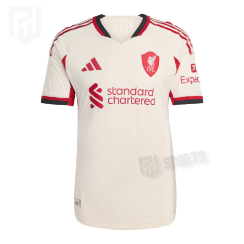 Camisa Liverpool Away 2025/2026 - Versão Torcedor Masculino - Adidas - Bege - comprar online