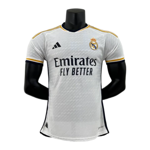 Camisa Real Madrid Home 2023/2024 - Versão Jogador Masculino - Adidas - Branca - comprar online