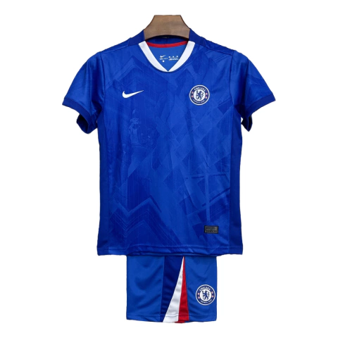 Kit Infantil Chelsea Home 2025/26 - Versão Torcedor Unissex - Camisa e Shorts Azul - comprar online