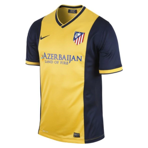 Camisa Atlético de Madrid Away II 2013/14 - Versão Retrô Masculino - Nike - Amarela e Azul - comprar online