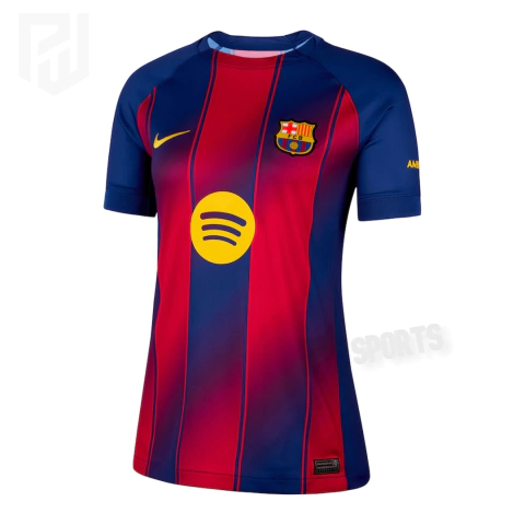 Camisa Barcelona Home 2025/2026 - Versão Torcedora Feminina - Nike - Azul e Grená - comprar online