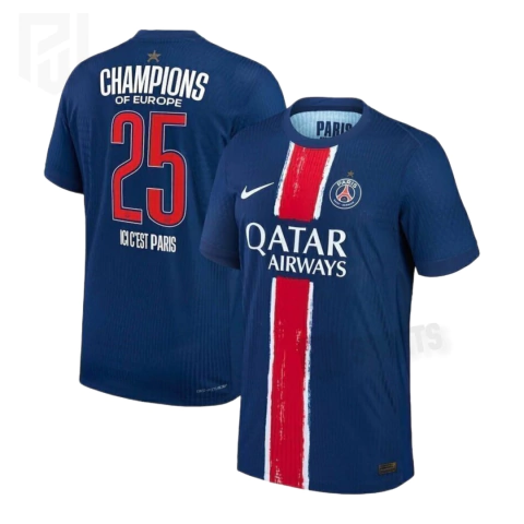 Camisa PSG Home Edição Comemorativa "Campeões da Europa" 2025/26 - Versão Torcedor Masculino - Nike - Azul - comprar online
