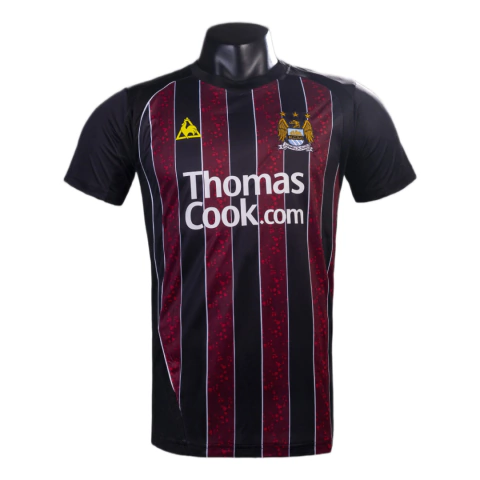 Camisa Manchester City Away 2008/2009 - Versão Retrô Masculino - Le Coq Sportif - Preta e Vermelha - comprar online