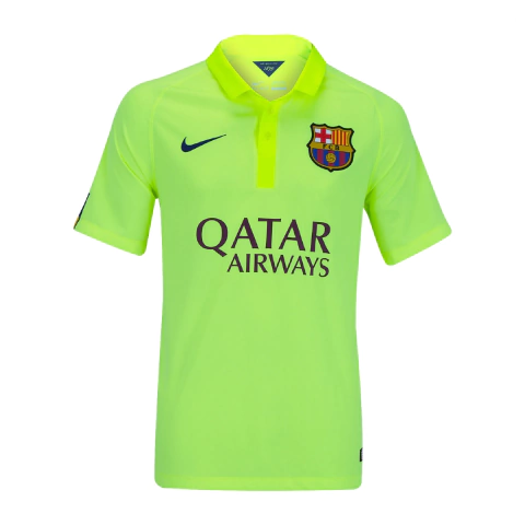 Camisa Barcelona Third 14/15 - Versão Retrô Masculino - Nike - Verde Limão - comprar online