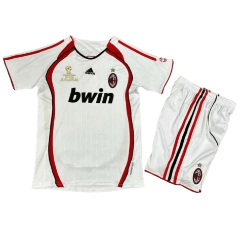 Kit Infantil AC Milan Away II 06/07 Final UCL - Versão Torcedor Unissex - Adidas - Branca - comprar online