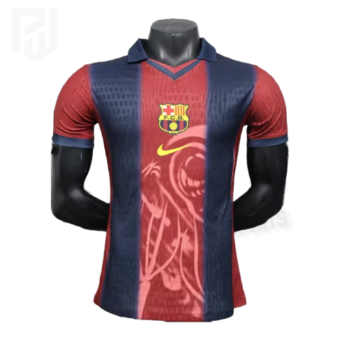 Camisa Barcelona x Travis Scott "Cactus Jack" 2000/01 Home Skeleton Remake - Versão Jogador Masculino - Nike - Grená - comprar online